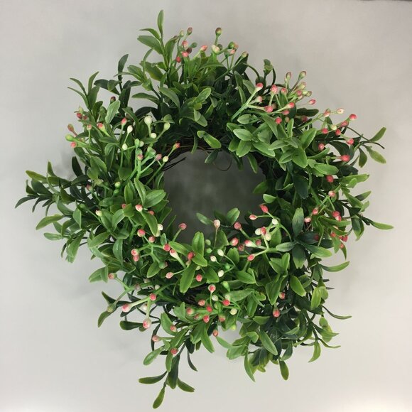 Spring Greenery Home Decor Mini Wreath Table Centerpiece Arrangement - Picture 1 of 13
